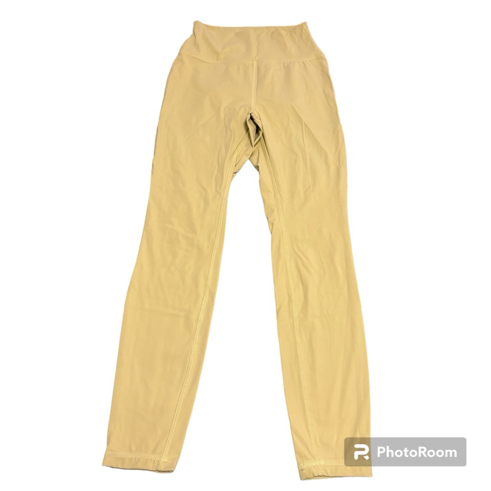 WEWOREWHAT Wheat Color Leggings Size S/P High Waisted Athletic Material Stretch